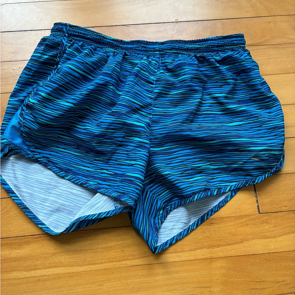 Blue Striped Nike Athletic Shorts